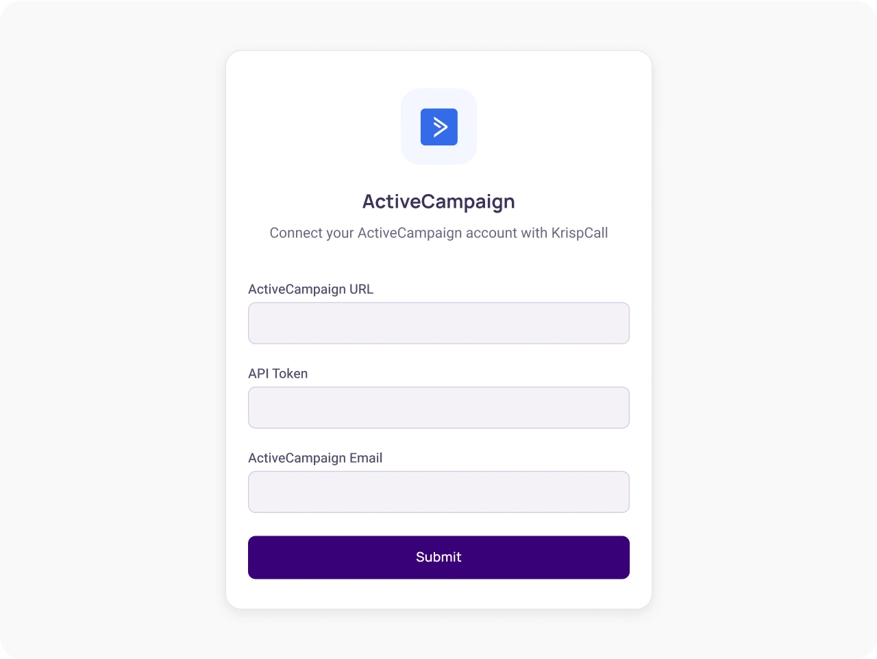 Login to ActiveCampaign KrispCallxActiveCampaign img